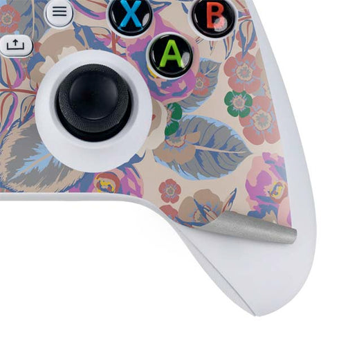 Warm Taupe Floral Xbox Series S Controller Skin
